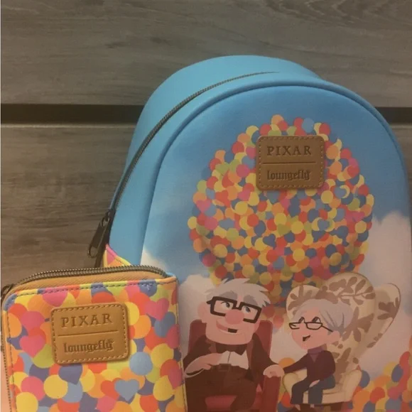 Loungefly Blue Up Balloon House Bag Set - Picture 2 of 3